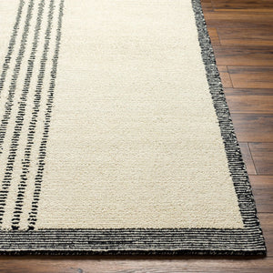 Livabliss Brook Hand Tufted Wool Accent Rug Artisan Indian Craft for Entryway or Bedside Black, Butter 8' x 10' BKO2306-810