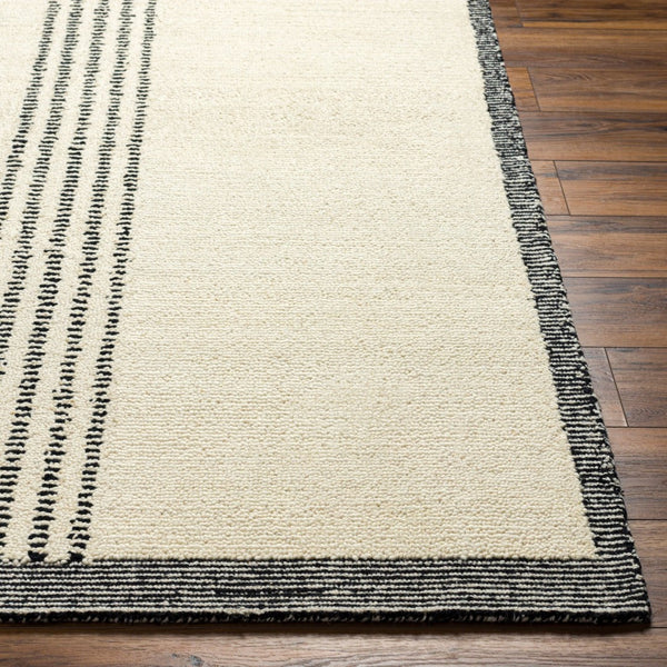 Livabliss Brook Hand Tufted Wool Accent Rug Artisan Indian Craft for Entryway or Bedside Black, Butter 8' x 10' BKO2306-810