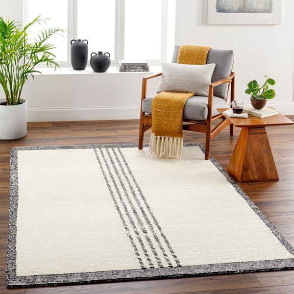Livabliss Brook Hand Tufted Wool Accent Rug Artisan Indian Craft for Entryway or Bedside Black, Butter 8' x 10' BKO2306-810
