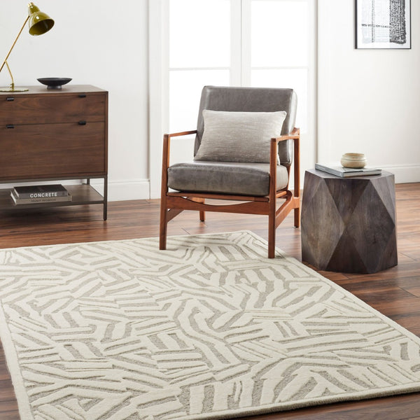 Livabliss Brook Handmade Wool Accent Rug Hand Tufted in India for Entryways and Bedside Floors Beige, Light Br 5' x 7'6" BKO2314-576