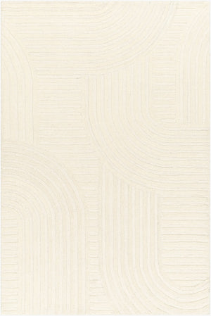 Livabliss Brook Art Deco Hand Tufted Wool Accent Rug Medium Pile Entryway Bedroom Layer Beige 2' x 3' BKO2315-23