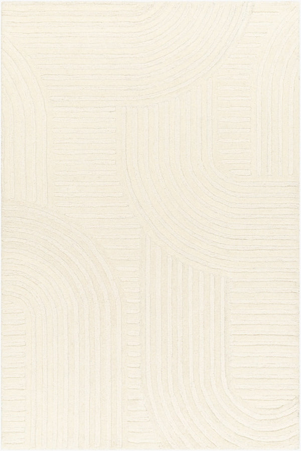 Livabliss Brook Art Deco Hand Tufted Wool Accent Rug Medium Pile Entryway Bedroom Layer Beige 2' x 3' BKO2315-23