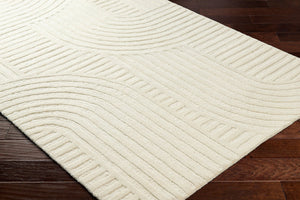 Livabliss Brook Art Deco Hand Tufted Wool Accent Rug Medium Pile Entryway Bedroom Layer Beige 2' x 3' BKO2315-23