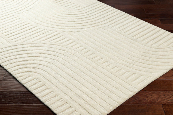 Livabliss Brook Art Deco Hand Tufted Wool Accent Rug Medium Pile Entryway Bedroom Layer Beige 2' x 3' BKO2315-23