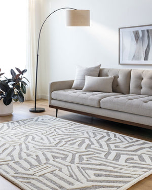 Livabliss Brook Hand Tufted Wool Accent Rug Soft Transitional Style for Entryways and Bedrooms Cream, Taupe 2' x 3' BKO2316-23