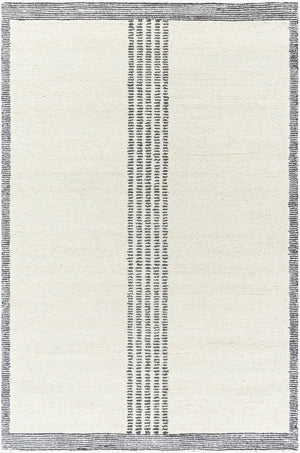 Livabliss Brook Hand Tufted Wool Area Rug Global Artisan Pattern for Entryway or Bedside Ivory, Charcoal 5' x 7'6" BKO2319-576