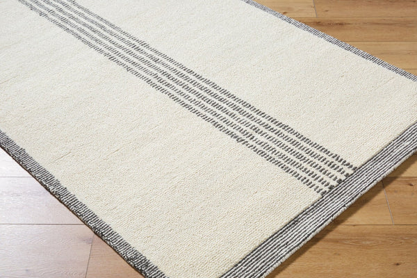 Livabliss Brook Hand Tufted Wool Area Rug Global Artisan Pattern for Entryway or Bedside Ivory, Charcoal 5' x 7'6" BKO2319-576