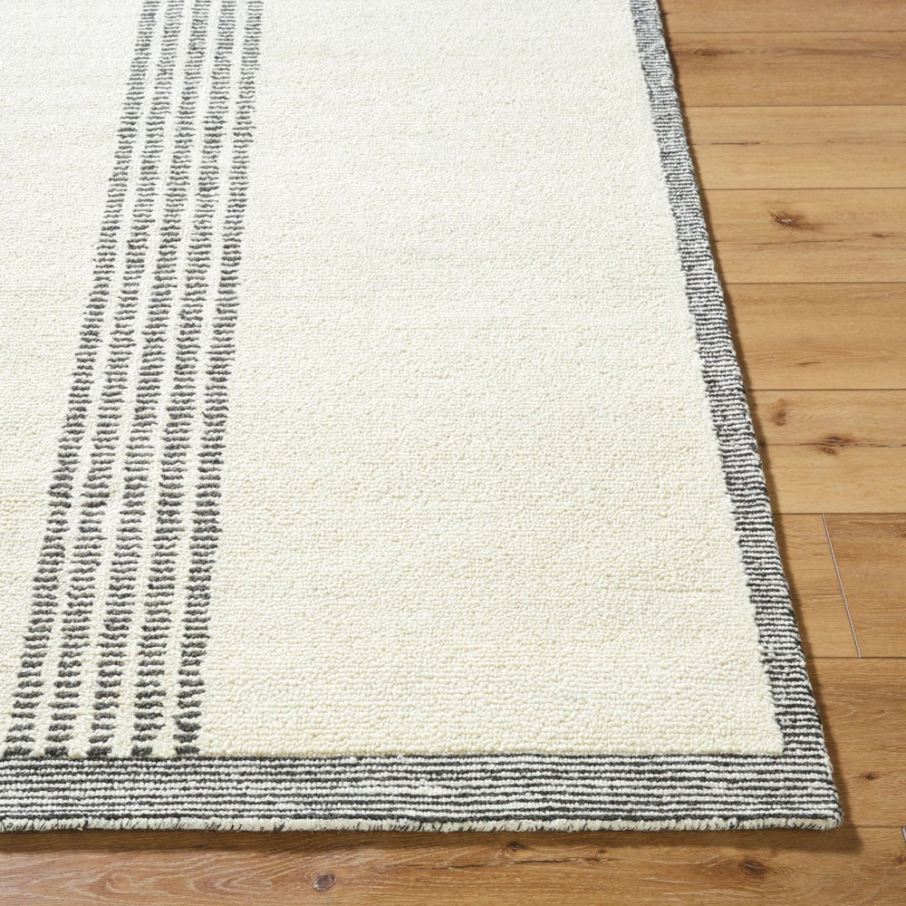 Livabliss Brook Hand Tufted Wool Area Rug Global Artisan Pattern for Entryway or Bedside Ivory, Charcoal 2' x 3' BKO2319-23