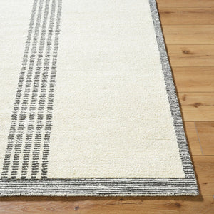 Livabliss Brook Hand Tufted Wool Area Rug Global Artisan Pattern for Entryway or Bedside Ivory, Charcoal 5' x 7'6" BKO2319-576