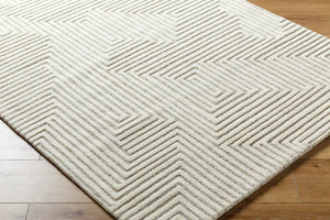 Livabliss Brook Hand-tufted Wool Accent Rug Art Deco Geometric Pattern for Entryway or Bedroom Cream, Beige 5' x 7'6" BKO2320-576