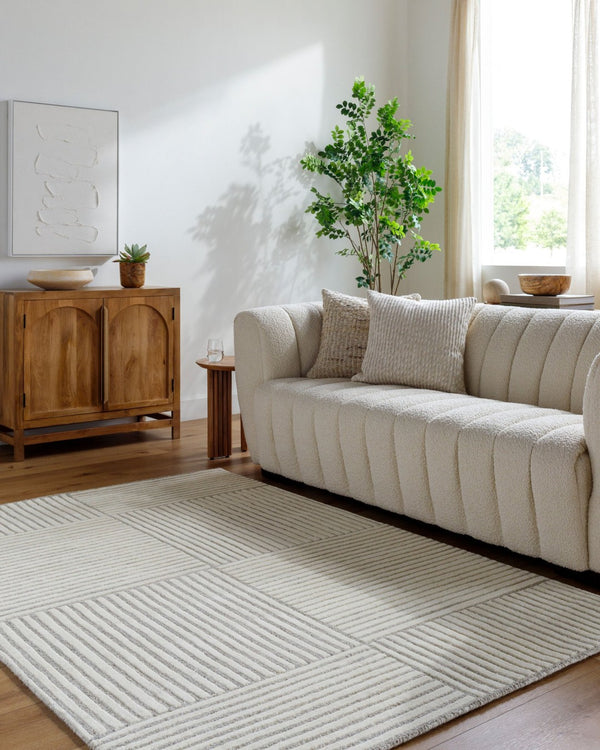 Livabliss Brook Hand Tufted Wool Area Rug Soft Textured Accent for Entryway or Bedroom Cream, Medium G 9' x 12' BKO2321-912