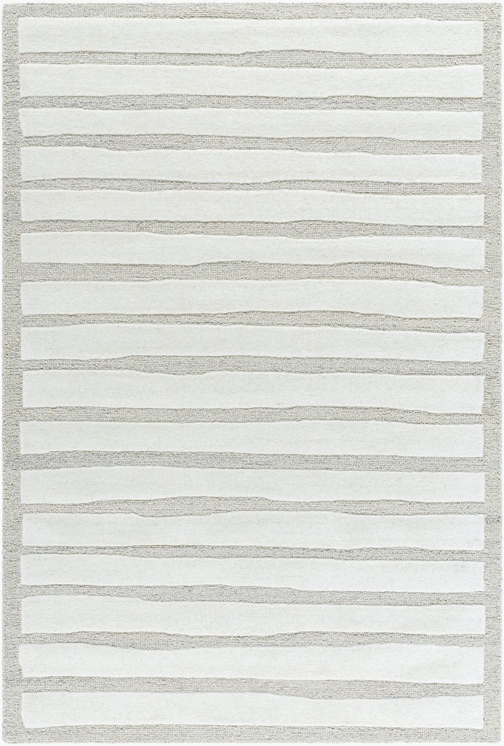 Livabliss Brook Hand Tufted Wool Area Rug Plush Medium Pile Accent for Entryway or Bath Ivory, Dove Gra 2' x 3' BKO2323-23