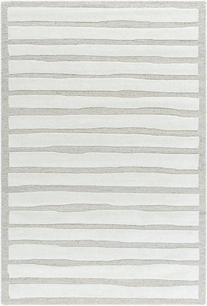 Livabliss Brook Hand Tufted Wool Area Rug Plush Medium Pile Accent for Entryway or Bath Ivory, Dove Gra 2' x 3' BKO2323-23