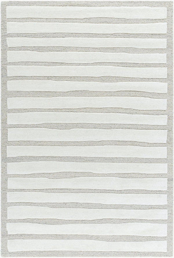 Livabliss Brook Hand Tufted Wool Area Rug Plush Medium Pile Accent for Entryway or Bath Ivory, Dove Gra 2' x 3' BKO2323-23