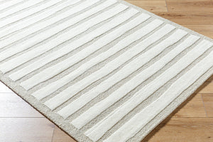 Livabliss Brook Hand Tufted Wool Area Rug Plush Medium Pile Accent for Entryway or Bath Ivory, Dove Gra 2' x 3' BKO2323-23