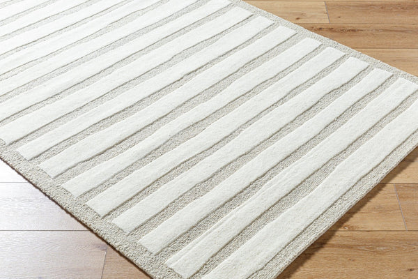 Livabliss Brook Hand Tufted Wool Area Rug Plush Medium Pile Accent for Entryway or Bath Ivory, Dove Gra 2' x 3' BKO2323-23