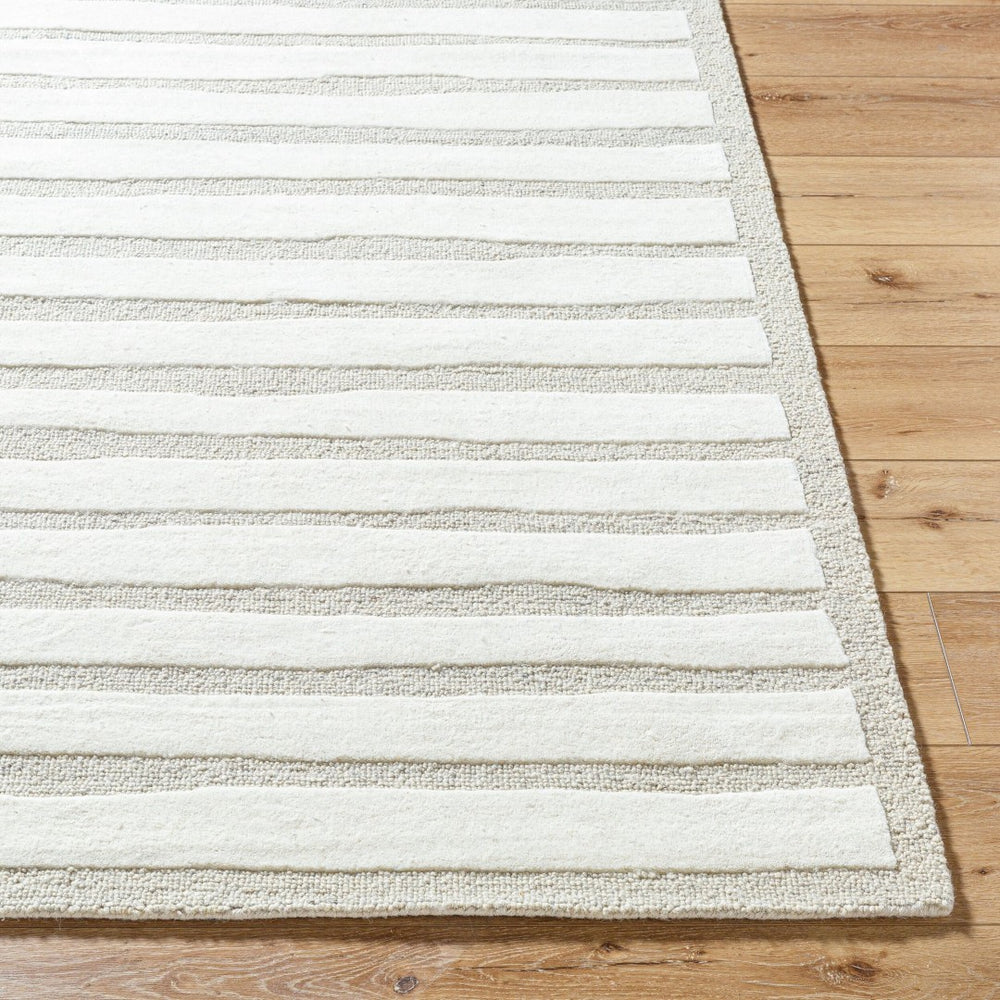 Livabliss Brook Hand Tufted Wool Area Rug Plush Medium Pile Accent for Entryway or Bath Ivory, Dove Gra 2' x 3' BKO2323-23