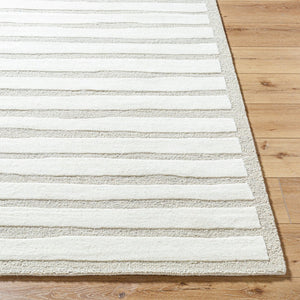 Livabliss Brook Hand Tufted Wool Area Rug Plush Medium Pile Accent for Entryway or Bath Ivory, Dove Gra 2' x 3' BKO2323-23