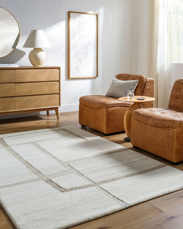 Livabliss Brook Hand-tufted Pure Wool Accent Rug Soft Medium Pile for Entryway or Bath Ivory, Light Be 9' x 12' BKO2327-912
