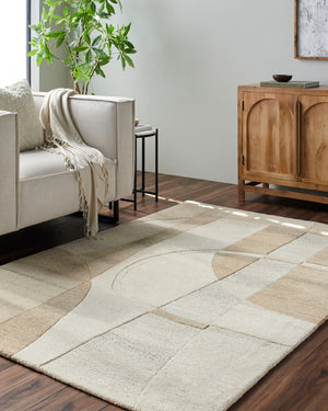 Livabliss Brook Hand Tufted Wool Accent Rug Soft Medium Pile for Entryway Bedroom or Bath Tan, Beige 9' x 12' BKO2330-912
