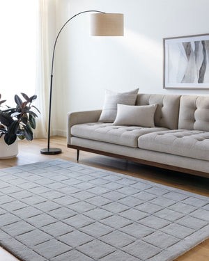 Livabliss Brook Hand Tufted Wool Area Rug Art Deco Geometric Pattern for Entryway or Bedroom Gray, Charcoal 8' x 10' BKO2331-810