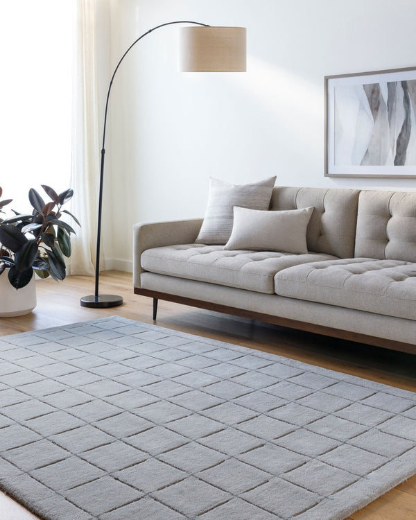 Livabliss Brook Hand Tufted Wool Area Rug Art Deco Geometric Pattern for Entryway or Bedroom Gray, Charcoal 8' x 10' BKO2331-810