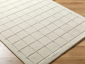Livabliss Brook Hand Tufted Wool Area Rug Art Deco Geometric Pattern for Entryway or Bedroom Tan, Charcoal 8' x 10' BKO2332-810