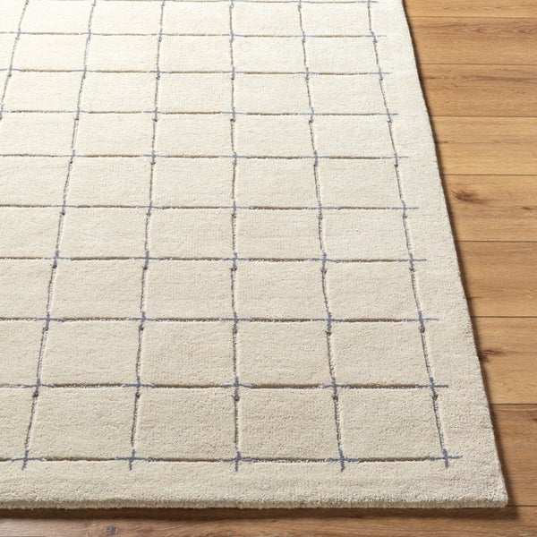 Livabliss Brook Hand Tufted Wool Area Rug Art Deco Geometric Pattern for Entryway or Bedroom Tan, Charcoal 8' x 10' BKO2332-810