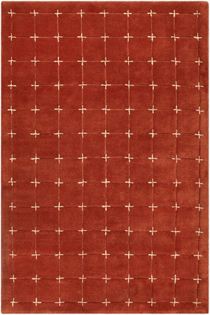 Livabliss Brook Art Deco Hand Tufted Wool Area Rug for Living Room or Dining Space Rust, Light Bei 3' x 10' BKO2334-310