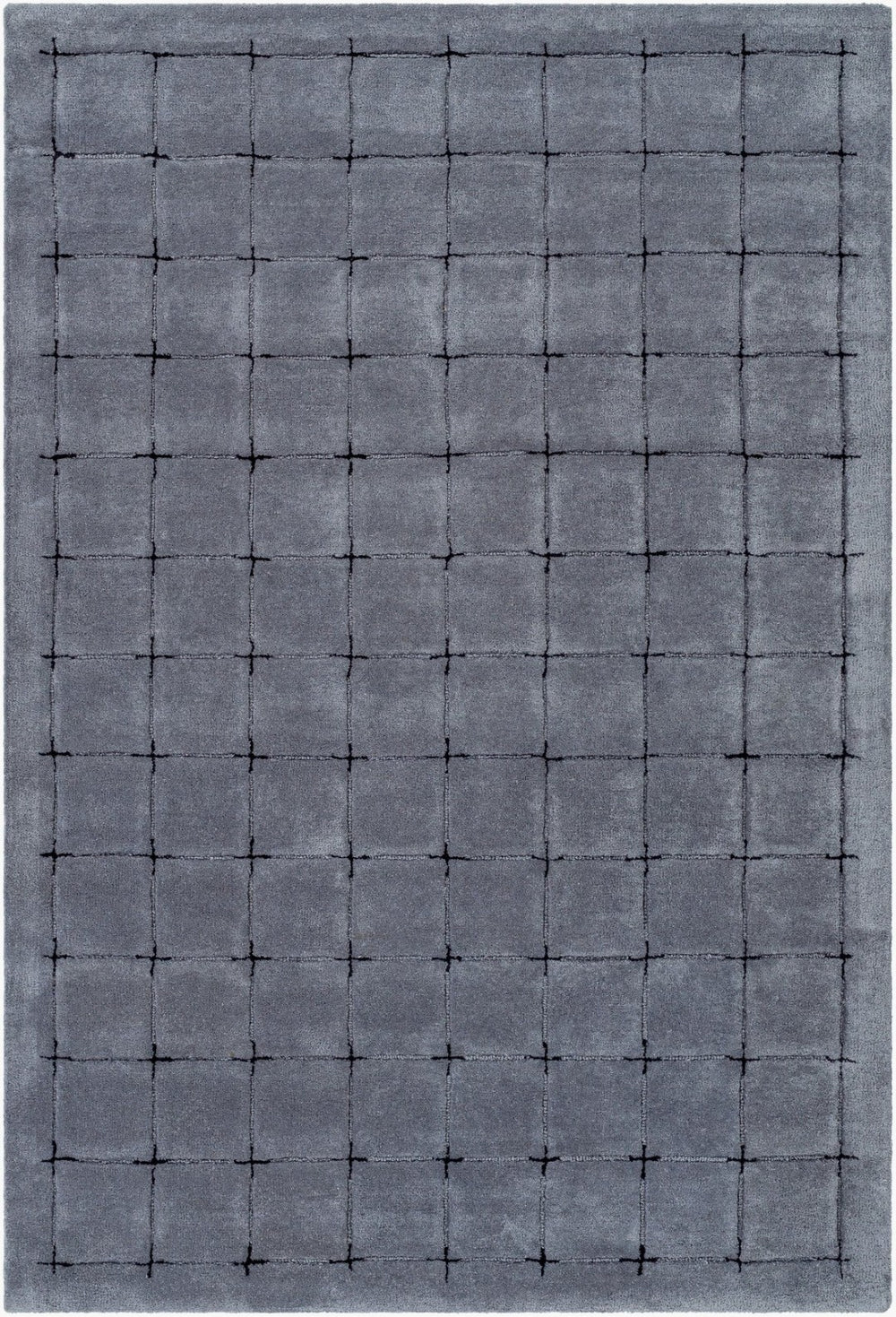 Livabliss Brook Art Deco Hand Tufted Wool Accent Rug for Entryway Bathroom or Bedside Decor Charcoal, Black 8' x 10' BKO2335-810