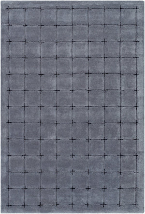 Livabliss Brook Art Deco Hand Tufted Wool Accent Rug for Entryway Bathroom or Bedside Decor Charcoal, Black 8' x 10' BKO2335-810