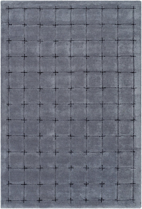 Livabliss Brook Art Deco Hand Tufted Wool Accent Rug for Entryway Bathroom or Bedside Decor Charcoal, Black 8' x 10' BKO2335-810