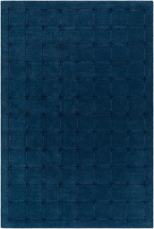 Livabliss Brook Art Deco Hand Tufted Wool Accent Rug Plush Medium Pile Entryway Decor Dark Blue, Blac 2' x 3' BKO2336-23