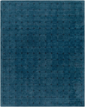 Livabliss Brook Art Deco Hand Tufted Wool Accent Rug Plush Medium Pile Entryway Decor Dark Blue, Blac 8' x 10' BKO2336-810