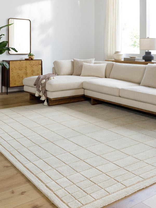 Livabliss Brook Hand Tufted Wool Accent Rug Artisan Crafted for Entryways and Small Spaces Oatmeal, Tan 5' x 7'6" BKO2337-576