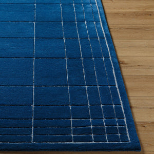 Livabliss Brook Hand Tufted Wool Accent Rug Soft Medium Pile for Entryway or Bathroom Decor Dark Blue, Medi 8' x 10' BKO2339-810