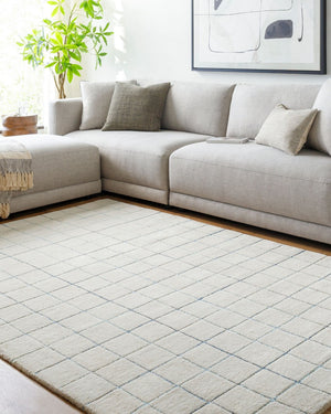 Livabliss Brook Handmade Wool Area Rug Soft Medium Pile for Entryway Bedroom or Layering Light Beige, Da 5' x 7'6" BKO2341-576