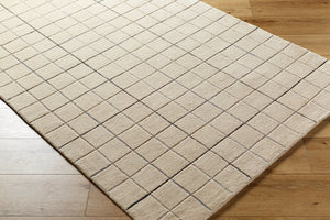 Livabliss Brook Handcrafted Wool Tufted Accent Rug Soft Artisan Pile for Bedroom or Entryway Tan, Black 2' x 3' BKO2343-23
