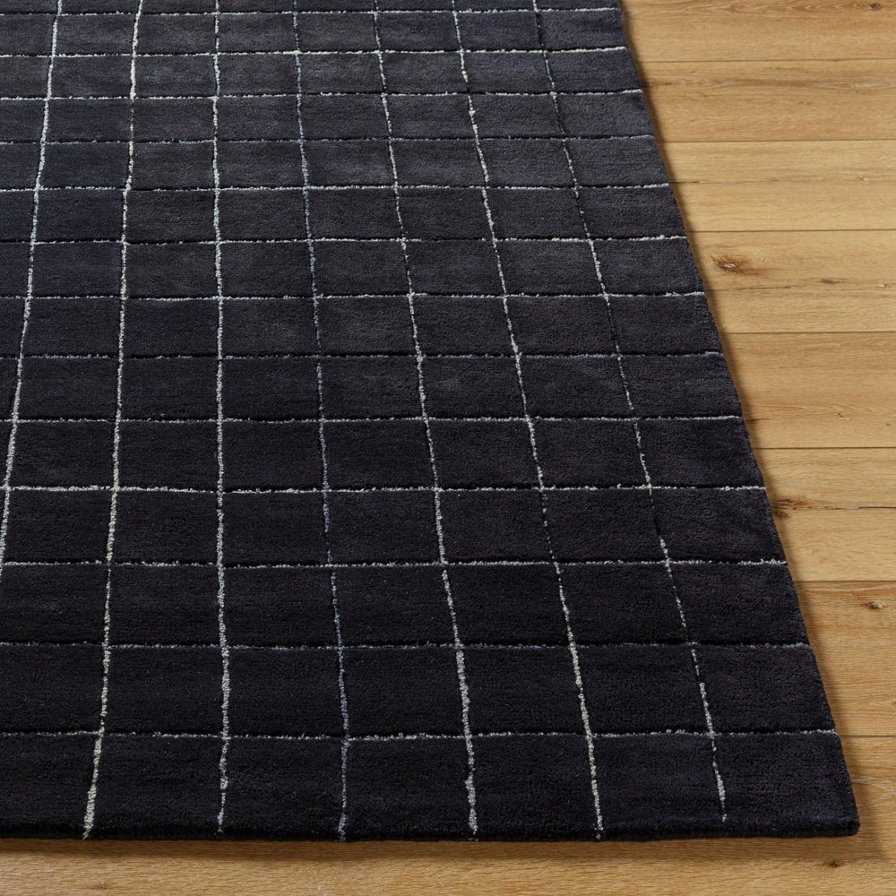 Livabliss Brook Collection Hand Tufted Wool Indoor Rug Soft Entryway Accent with Medium Pile Midnight Black, 2' x 3' BKO2345-23