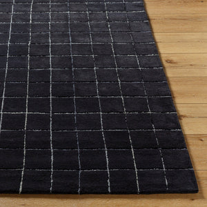 Livabliss Brook Collection Hand Tufted Wool Indoor Rug Soft Entryway Accent with Medium Pile Midnight Black, 2' x 3' BKO2345-23