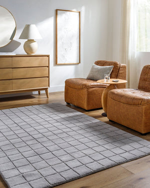 Livabliss Brook Hand Tufted Wool Accent Rug for Entryways Bedside and Small Living Spaces Slate Gray, Cha 2' x 3' BKO2346-23