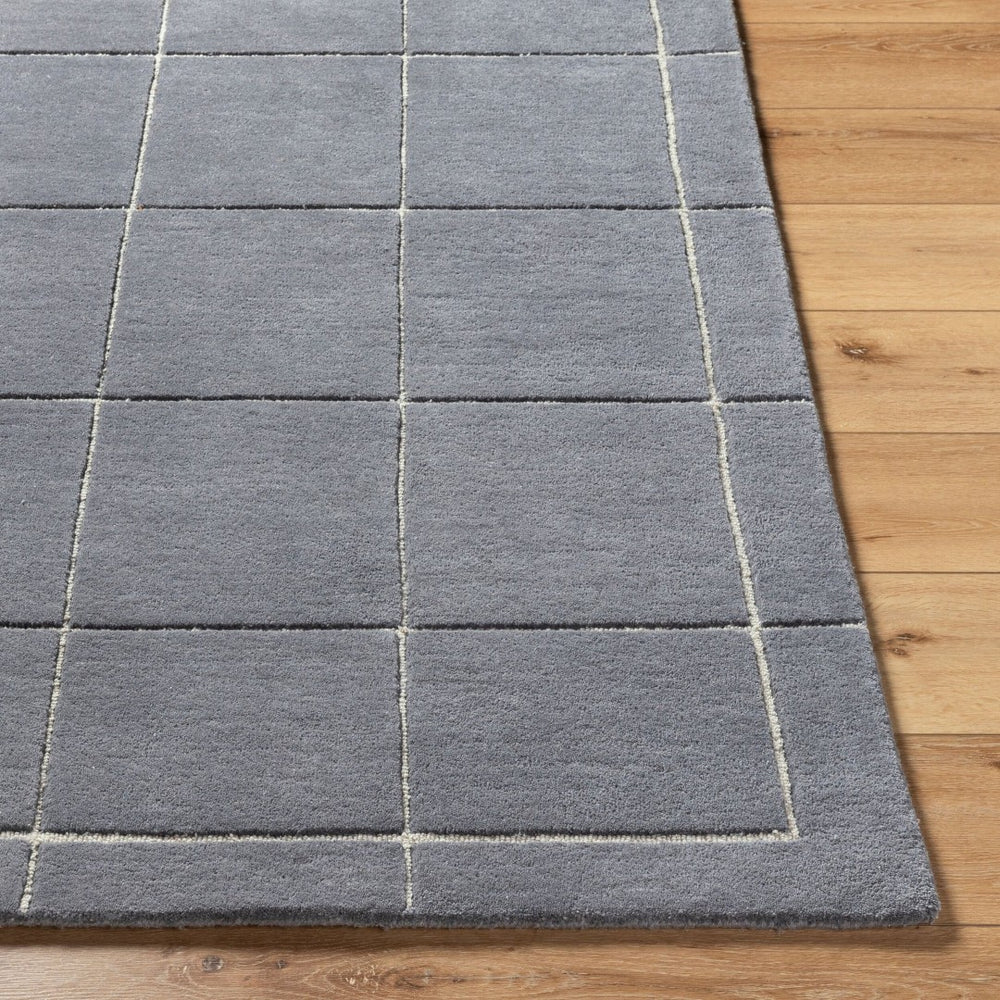 Livabliss Brook Handmade Wool Area Rug Hand Tufted in India for Living Room or Bedroom Charcoal, Oatme 4' x 6' BKO2348-46