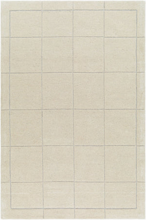Livabliss Brook Handcrafted Wool Area Rug Tufted in India for Living Room Bedroom Warmth Light Beige, Me 4' x 6' BKO2349-46