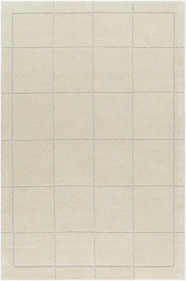 Livabliss Brook Handcrafted Wool Area Rug Tufted in India for Living Room Bedroom Warmth Light Beige, Me 4' x 6' BKO2349-46