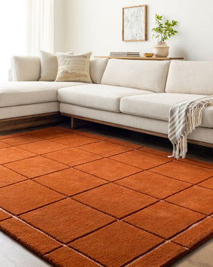 Livabliss Brook Hand Tufted Wool Accent Rug Artisan Crafted for Entryways and Bedside Areas Burnt Sienna, G 8' x 10' BKO2352-810