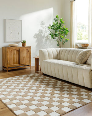 Livabliss Brook Hand Tufted Wool Accent Rug Artisan Crafted for Entryways and Bedside Decor Cream, Brown 8' x 10' BKO2355-810