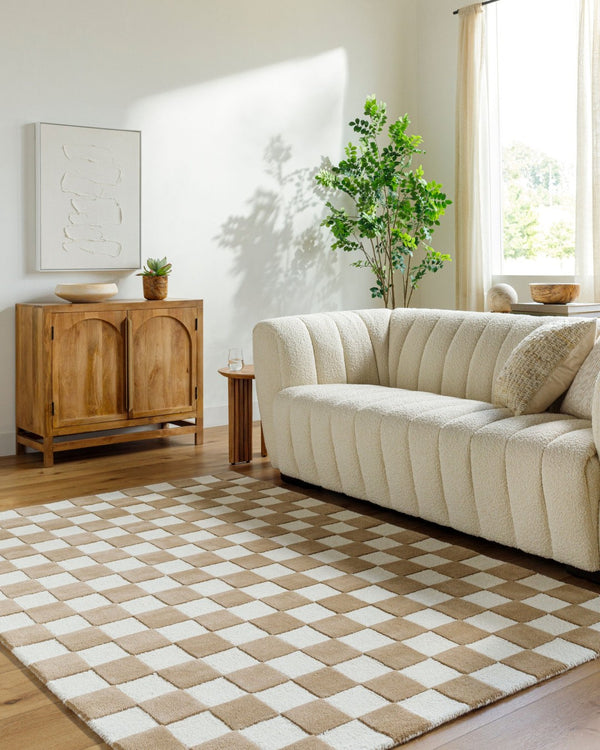 Livabliss Brook Hand Tufted Wool Accent Rug Artisan Crafted for Entryways and Bedside Decor Cream, Brown 8' x 10' BKO2355-810