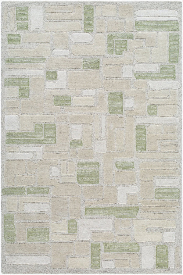Livabliss Brook Hand-tufted Wool Accent Rug Plush Medium Pile Entryway Bedside Floor Layer Sage, Ivory 2' x 3' BKO2361-23