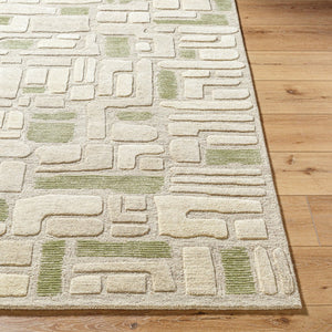 Livabliss Brook Hand-tufted Wool Accent Rug Plush Medium Pile Entryway Bedside Floor Layer Sage, Ivory 2' x 3' BKO2361-23
