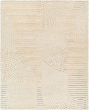 Livabliss Brook Handtufted Wool Accent Rug Art Deco Plush Pile for Entryway or Bedside Decor Ivory, Sandston 8' x 10' BKO2363-810